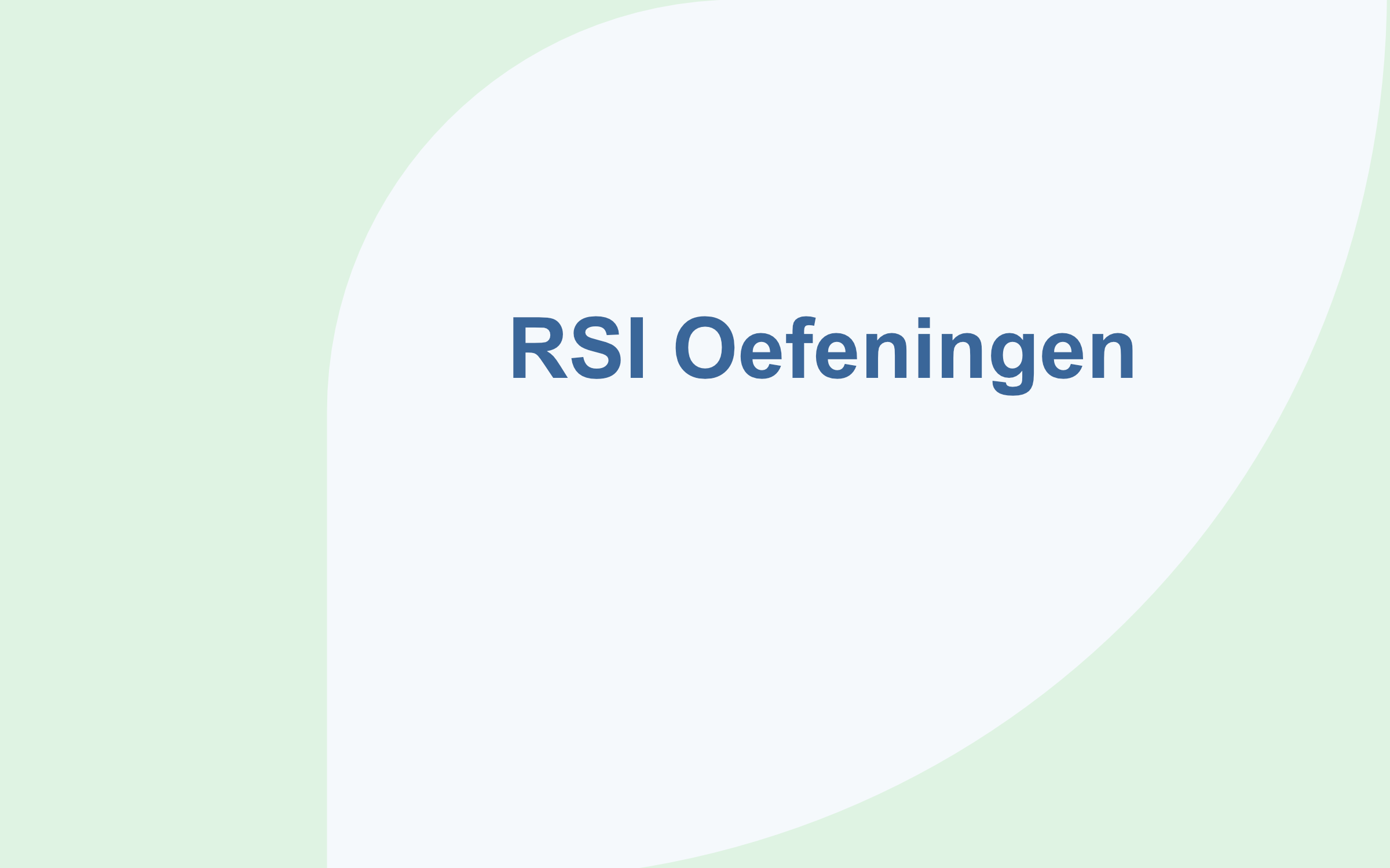 Blog RSI oefeningen
